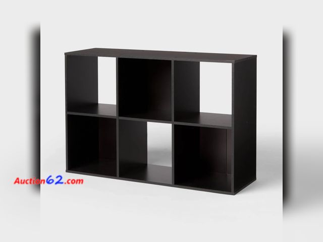 Lot 44-505j - 11" 6-Cube Book Shelf Black - Brightroom™ See All Photo's Not Tested E-Commerce Return, A basic inspection has been given to this item. Sold...