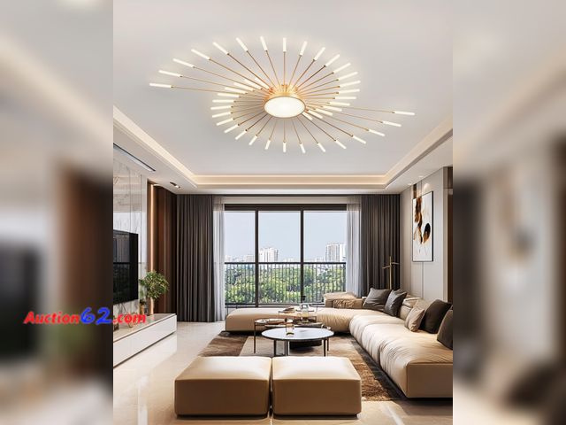 Lot 44-775w - $129.99 Retail price - Ceiling Light Modern LED Ceiling Lamps,Flower Shape Ceiling Lights,Flush Mount Chandelier,Metal Acrylic Ceiling Lamps...