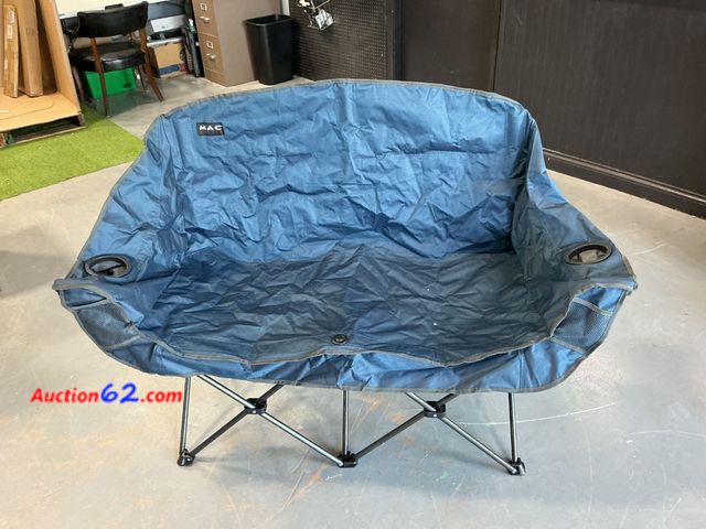 Lot 44-516e - MAC Double Chair Camping Seat Blue with Carry Bag Not Tested See All Photo's E-Commerce Return, A basic inspection has been given to this it...