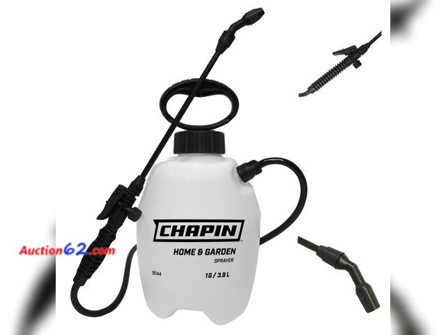 Lot 44-1886e - Chapin Pump Sprayer, 1‑Gallon, Deluxe, Lawn &amp; Garden, Translucent Poly Tank, Ergonomic Handle, Adjustable Cone Nozzle &amp; in‑Tank Filt...