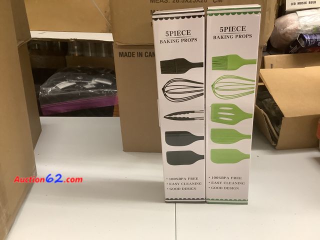 Lot 44-6009f - Two Sets of 5 Piece Baking Props total of 10 silicone Baking utensils. Appears New, A basic inspection has been given to this item. Sold AS-...