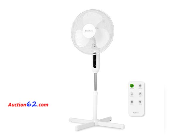 Lot 44-828f - HOLMES 16" Digital Stand Fan, 80° Oscillation, 3 Speeds, 3 Modes, 7.5-Hour Timer, Adjustable Height, 30° Head Tilt, Ideal for Home, Bedroom ...