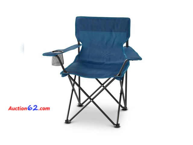 Lot 44-721o - Adult Outdoor Portable Camp Chair - Dealworthy™ Mineral Blue: Steel Frame, 225 Lbs Capacity See All Photo's Not Tested Appears New with box ...