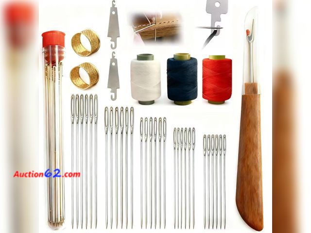 Lot 44-9232 - Retail of $42-Lot of (4) 34Pcs each of Sewing Tools Set,Big Eye Steel Sewing Needles Kit,Stainless Steel Needles for Hand Sewing Supplies wi...