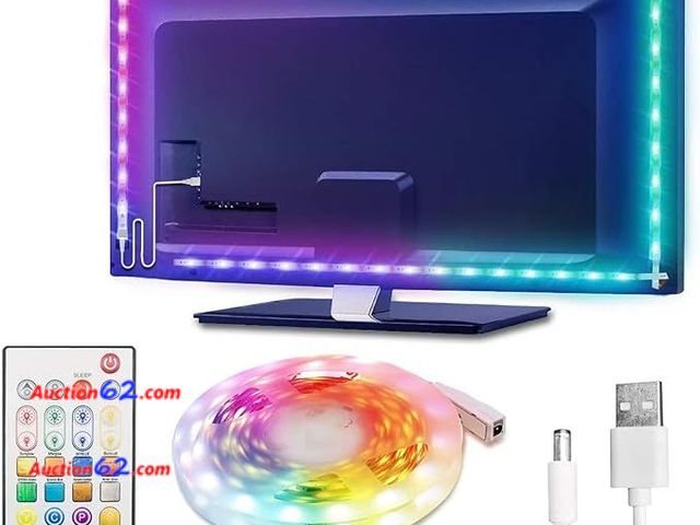 Lot 44-9047b - MY BEAUTY LIGHT LED Light - 8.3ft Waterproof TV LED Backlight for 42-50in TV, 65536 DIY Colors Options RGBW- Ambient Appears New, A basic in...