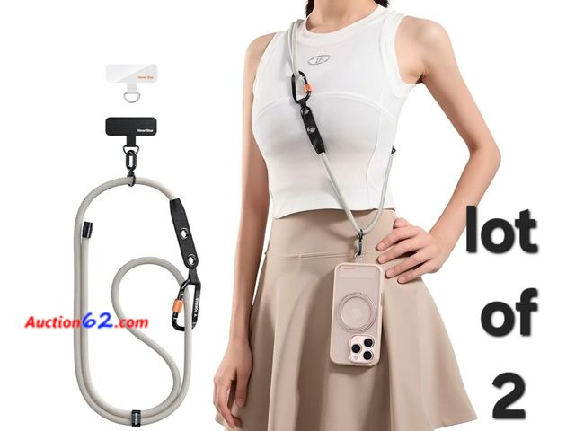 Lot 44-6831g - Lot of 2 TORRAS Cell Phone Lanyard Anti Theft Phone Strap with Carabiner Anti-Drop Universal Crossbody Phone Lanyard Appears New