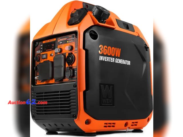 Lot 44-79z - Retail Value of $504- WEN 3600-Watt Portable Inverter Generator, RV-Ready, Quiet and Lightweight wit...