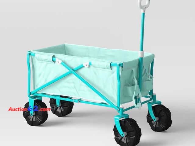 Lot 44-1591p - $100 Retail value- Flat Folding Wagon Without Cargo Net Aqua - Sun Squad™ Appears New, A basic inspection has been given to this item. Sold ...