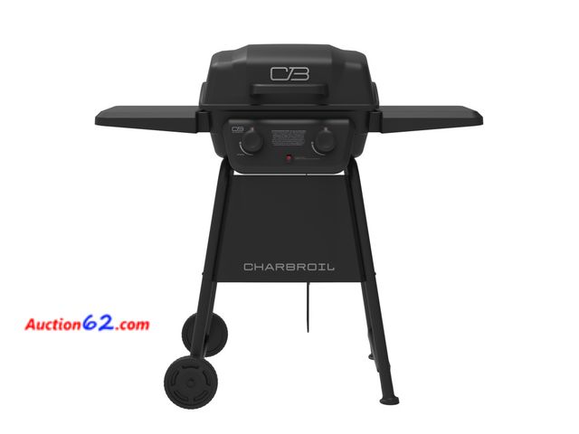 Lot 44-593p - Retail value $141- Char-Broil 2 Burner 20000 BTU Gas Grill 463664325 Black Appears New, A basic inspection has been given to this item. Sold...