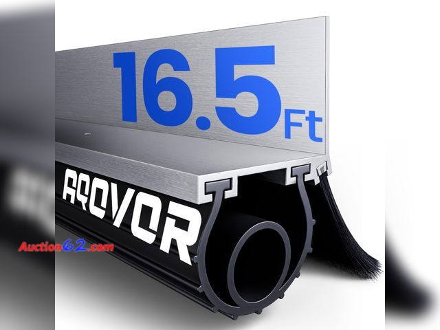 Lot 44-681o - $109.88 Retail price - Professional Garage Door Seal Kit Fit for Steel/Wood Doors, Aluminum Garage Door Seal Track with 2" Brush+u+o EPDM Ru...