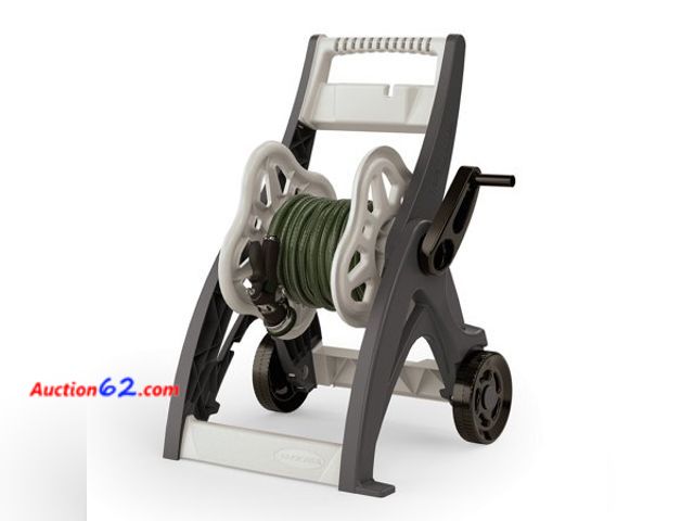 Lot 44-1521p - $39 Retail value- Suncast 175 Ft. Hosemobile Hose Reel Cart  Gray Appears New, A basic inspection has been given to this item. Sold AS-IS.