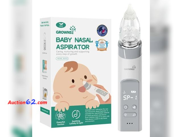 Lot 44-6815b - GROWNSY Nasal Aspirator for Baby, Electric Baby Nose Sucker with Larger Suction Chamber and More Powerful Suction, Automatic Nose Cleaner wi...