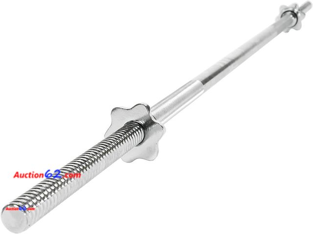 Lot 44-9036p - Retail of $41- Sunny Health &amp; Fitness 60-Inch Chrome Barbell Bar Appears New, A basic inspection has been given to this item. Sold AS-IS...