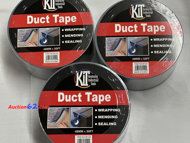 Lot 44-6163o - 3 rolls of duct tape 48mm x 50 Yards. New. See All Photo's Not Tested Never opened, Factory Sealed