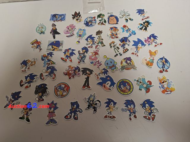 Lot 44-7415r - Lot of (10) 50 pcs Sonic the Hedgehog waterproof stickers  Appears New, A basic inspection has been given to this item. Sold AS-IS. Never op...