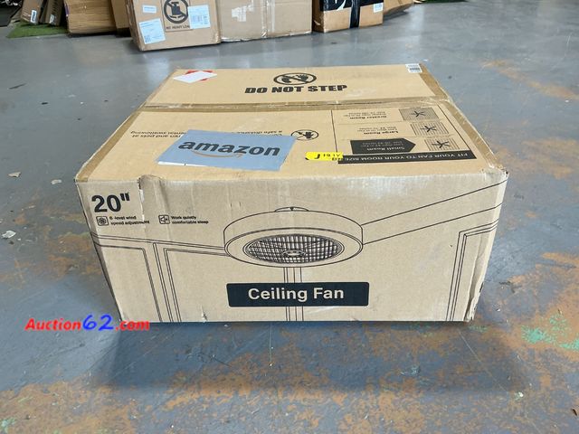 Lot 44-790w - $150 Retail price - 20 Inch Low Profile Ceiling Fan White See All Photo's Not Tested Appears New, A basic inspection has been given to this ...