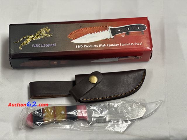 Lot 44-6011o - S&amp;D boot like knife and sheath. Nice and sharp. New. Handle color will very. See All Photo's Never opened, Factory Sealed Unmarked, No b...