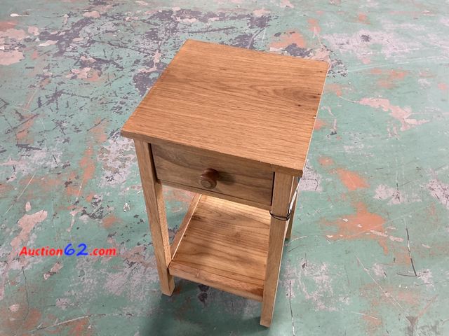 Lot 44-1380m - Solid Oak Wood Nightstand End Table with Drawer and Shelf Not Tested See All Photo's Appears New, A basic inspection has been given to this ...