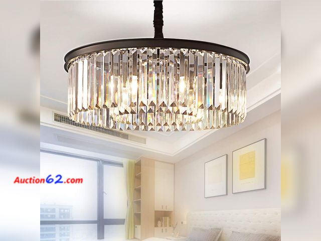 Lot 44-1118o - $189.99 Retail price - MEELIGHTING Crystal Chandeliers Modern Contemporary Ceiling Lights Fixtures Pendant Lighting Dining Room Living Room ...