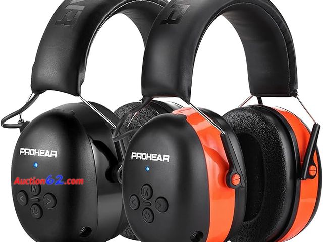Lot 44-9144i - Retail of $84.99- PROHEAR 037 (2 Pack) Bluetooth 6.0 Hearing Protection Headphones with Rechargeable, 30dB SNR Safety Noise Reduction Ear Mu...