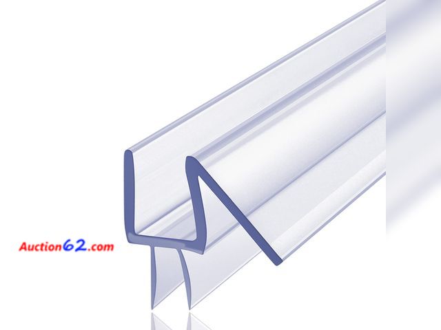 Lot 44-2704 - Butecare Premium Frameless Shower Door Bottom Seal Strip for Glass Doors - Shower Door Seal Sweep (1/2” x 39”, Clear Vinyl) Appears New, A b...