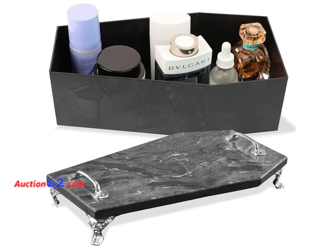 Lot 44-6933p - Grimlore Marble Coffin Tray Appears New, A basic inspection has been given to this item. Sold AS-IS.