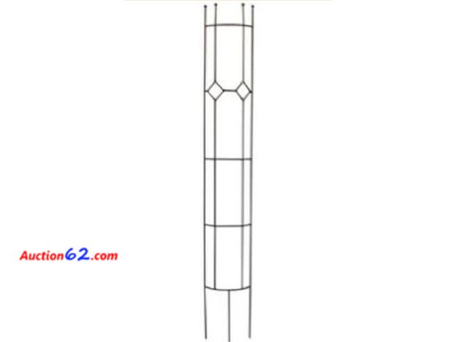 Lot 44-7179j - Panacea 72" semi round arts and crafts Trellis, black E-Commerce Return, A basic inspection has been given to this item. Sold AS-IS. Never o...
