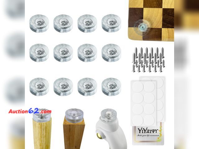 Lot 44-2957e - YIYZIPY Thickened Soft Furniture Leg Pads Cutting Board Feet 1.14" Dia Chair Leg Floor Protectors for Hardwood Laminate Tile Floors, Slip-Re...
