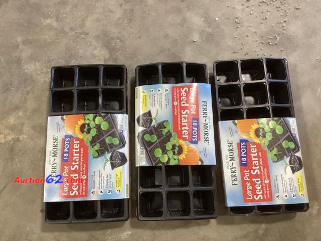 Lot 44-147o - Lot of (3) NK Lawn &amp; Garden P180 18-Pot Seed Starter Tray Appears New, A basic inspection has been given to this item. Sold AS-IS.