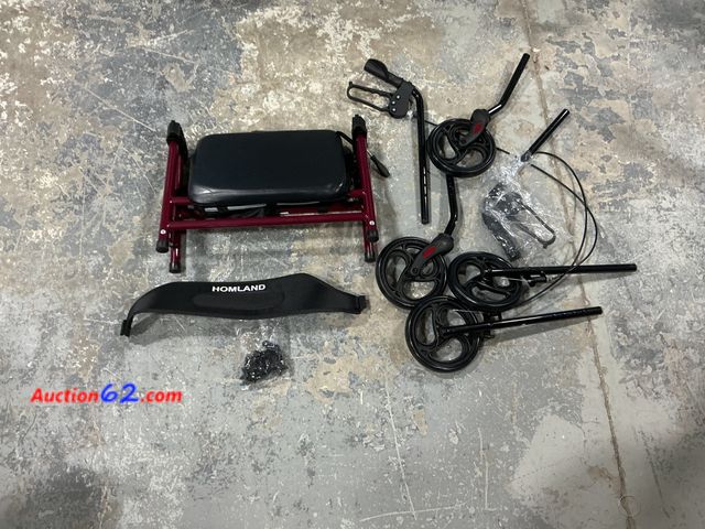Lot 44-4053m - Homland Walker R2 Mobility Aid with Seat and Strap See All Photo's Not Tested E-Commerce Return, A basic inspection has been given to this i...