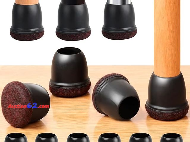 Lot 44-9083r - 32pcs Silicone Chair Leg Caps, Small Furniture Sliders 7/8 inch Round Felt Pads Appears New, A basic inspection has been given to this item....