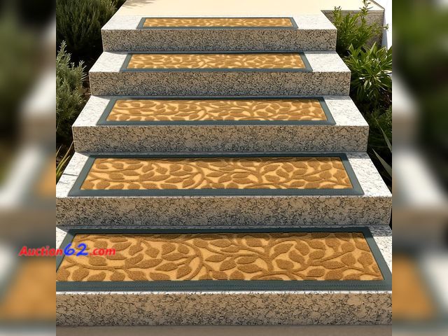 Lot 44-928 - ApxRoufin Stair Runners for Wooden Steps, Non Slip Stair Carpet Treads, 2 Pcs 30" x 8.5" Stair Mats Rug Heat Insulation Rubber Backing, Stai...