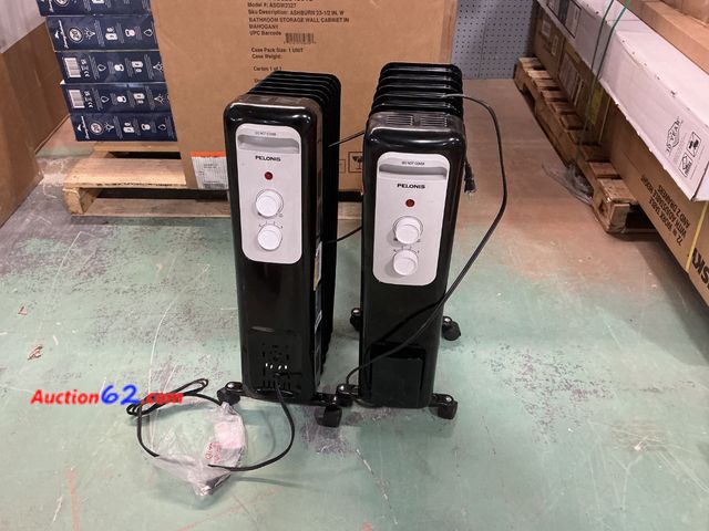 Lot 44-1821i - Lot of (2) Pelonis Heater - Oil-Filled Radiator - Portable, Black E-Commerce Return, A basic inspection has been given to this item. Sold AS...