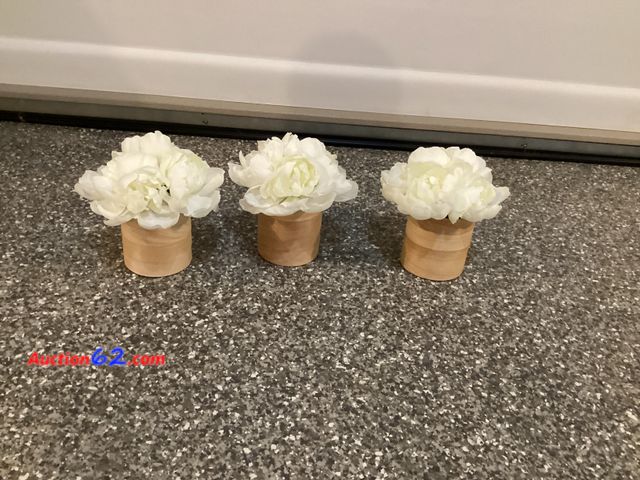 Lot 44-7722b - Lot of (3) faux flower arrangements.  Appears New, A basic inspection has been given to this item. Sold AS-IS. See All Photo's