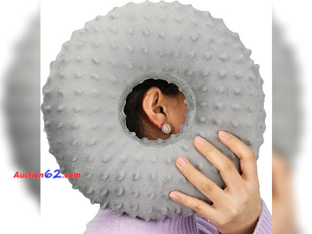 Lot 44-4029b - Ear Piercing Pillow for Side Sleepers with Ear Hole for Ear Pain CNH, Piercing, Pain Relief Side Sleeping Pillow 1. Appears New, A basic ins...