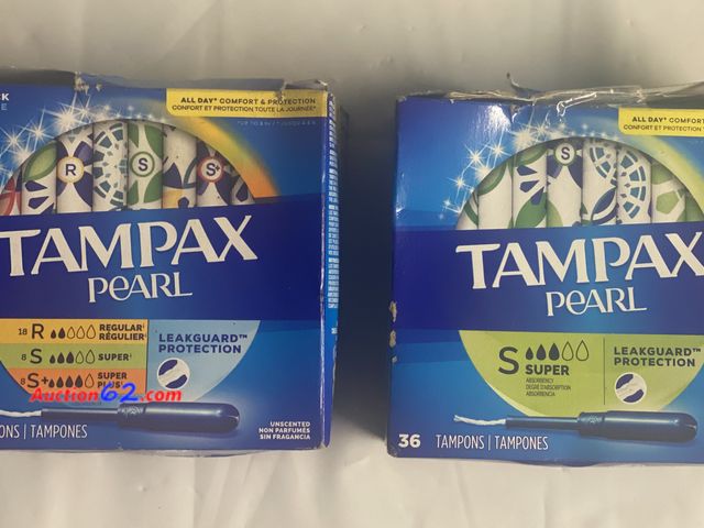 Lot 44-2145g - Tampax pearl tampons box damaged but new.
Triplepack
18 regular
8 super
8 super plus with leak guard protection.
Unscented .
Tampax pearl su...