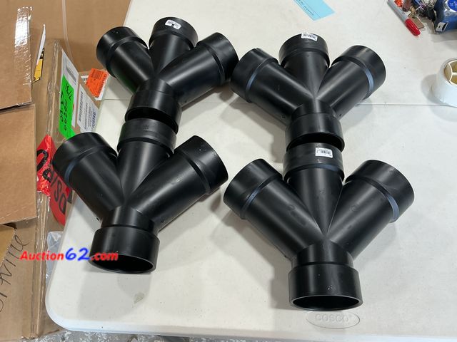 Lot 44-1185g - Lot of (4) Total Retail $113- 3 in. ABS DWV 45-Degree All Hub Double Wye Appears New, A basic inspection has been given to this item. Sold A...