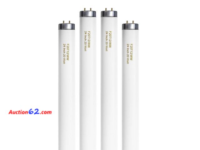 Lot 44-4054w - Konideke F20T12/WW 20 Watt Soft Warm White, T12 Fluorescent Tube Light Bulb 20W 24 Inch, 2Ft F20T12/DSW/RP Replacement for F20T12 F20T12KB/E...