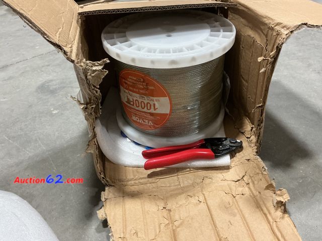 Lot 44-189j - VEVOR 1/8 Inch 316 Stainless Steel Wire Rope 1000FT E-Commerce Return, A basic inspection has been given to this item. Sold AS-IS.