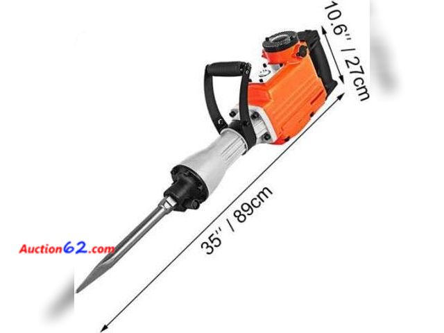 Lot 44-235b - Retail value of $180- (Trigger Is Busted) VEVOR Demolition Jack Hammer Concrete Breaker 2200W Electric Hammer Chisel- Case Is Cracked, Other...