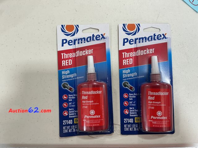 Lot 44-1175g - Lot of (2) Total Retail $56- Permatex Red Thread Locker 36ml Appears New, A basic inspection has been given to this item. Sold AS-IS. See Al...