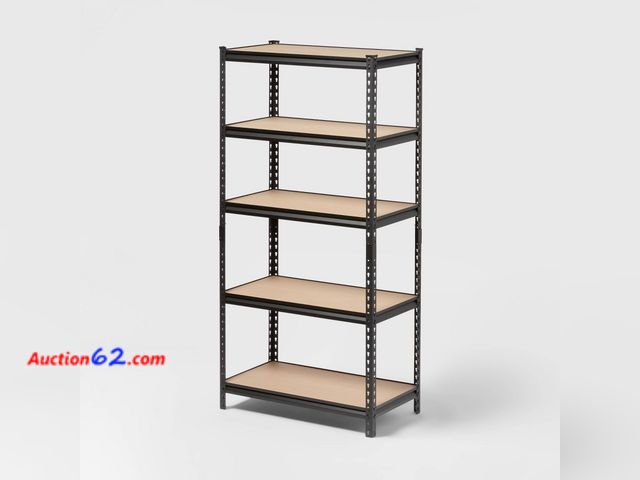 Lot 44-994j - $100 Retail price - 36"x72"x18" 5 Tier Heavy Duty Boltless Steel Shelving Unit - Brightroom™: Universal Storage, Garage Shelves, Black See A...