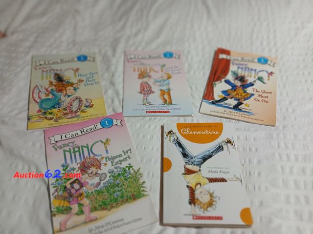 Lot 44-2107b - New Dancy Nancy The Show Must Go On book.  One new Fancy Nancy and the Too Loose Tooth book.  One Fancy Nancy Poison Ivy Expert book.  One n...