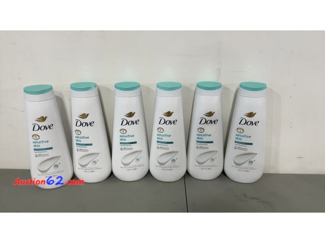 Lot 44-1726j - Dove Sensitive Skin Body Wash Lot of 6 Not Tested See All Photo's E-Commerce Return, A basic inspection has been given to this item. Sold AS...