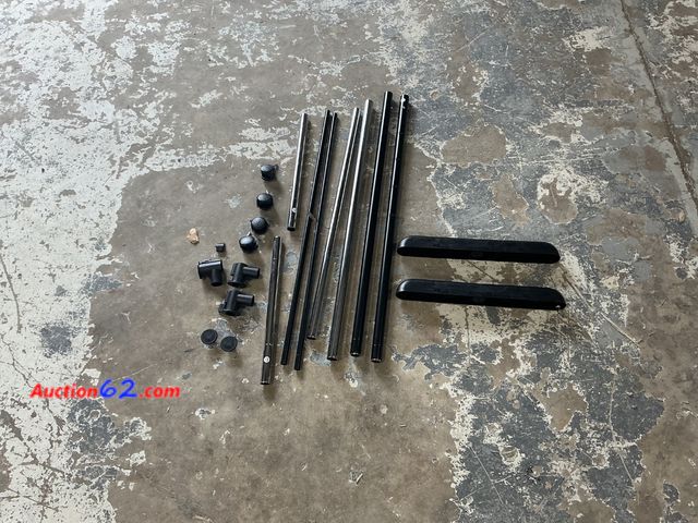 Lot 44-1189j - Garment Rack Parts Lot Metal Tubes Connectors and Pads E-Commerce Return, A basic inspection has been given to this item. Sold AS-IS.