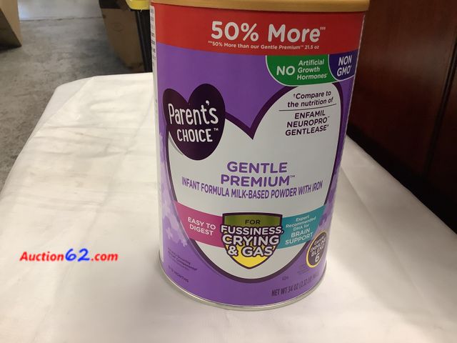 Lot 44-6224a - Parents Choice Gentle Premium Formula, For Fussiness Crying &amp; Gas.
Use by January 30th 2027. See All Photo's Not Tested Never opened, Fa...
