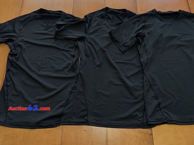 Lot 44-3015g - Lot of 3 - Size Medium - Black - 85% Polyester/15%Spandex Womens Shirts - Appear New - See Pictures