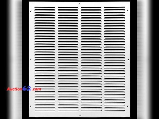 Lot 44-2738w - $78.34 Retail price - HVAC Premium 20'' x 28'' [Duct Opening] Flat Stamped Steel Return Air Grille - Sidewall and Ceiling - HVAC Vent Duct C...
