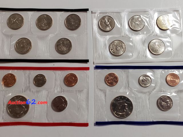 Lot 44-8506p - HUGE 20 COIN SET 1999 MINT SET W/KENNEDY HALVES, STATE QUARTERS-DELAWARE, PENNSYLVANIA, NEW JERSEY, GEORGIA AND CONNECTICUT, ROOSEVELT DIMES...