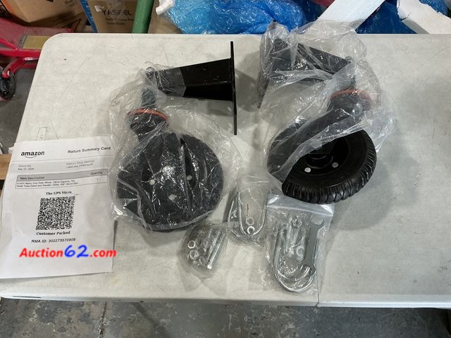 Lot 44-1172o - Heavy Duty Gate Wheel Set Not Tested See All Photo's E-Commerce Return, A basic inspection has been given to this item. Sold AS-IS.